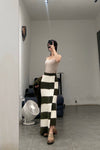 SWAYING/KNIT Mohair Striped Skirt SW212XZ01
